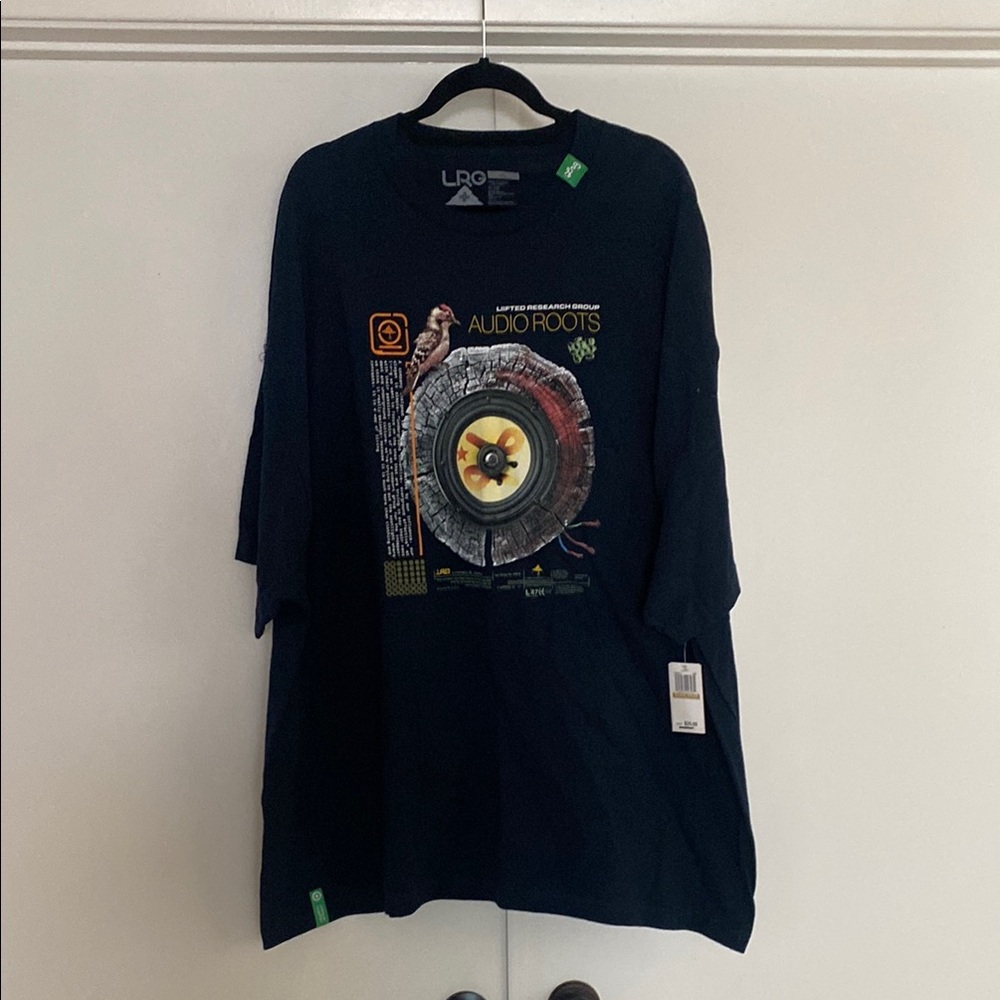 LRG Navy Blue T-Shirt with Green Tag